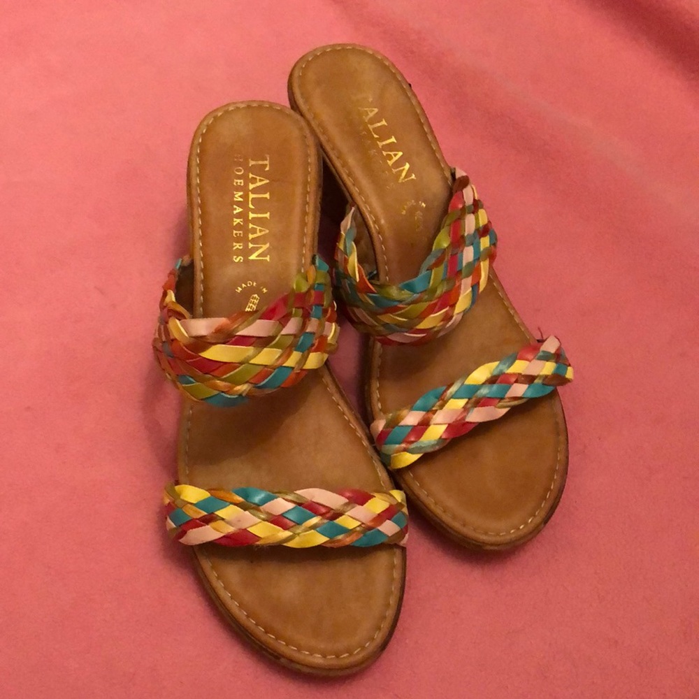 Italian small heel sandals